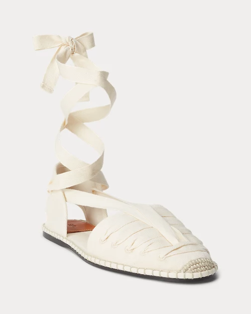 lauren ralph lauren Alpargata de loneta con cordones para mujer | Ralph Lauren® ES Descuentos del mes