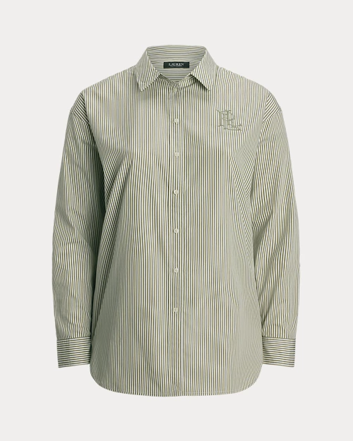 lauren ralph lauren Camisa de paño Relaxed Fit con rayas para mujer | Ralph Lauren® ES Outlet