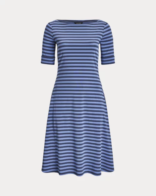 lauren ralph lauren Vestido de algodón elástico con rayas para mujer | Ralph Lauren® ES Venta caliente