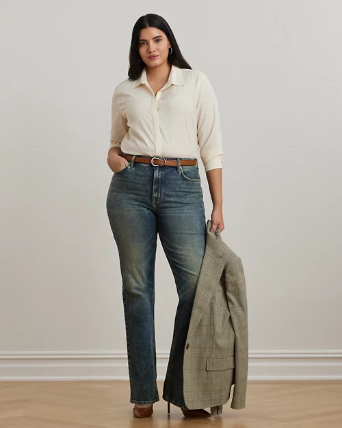 lauren ralph lauren Camisa de crepé para mujer | Ralph Lauren® ES Gran oferta
