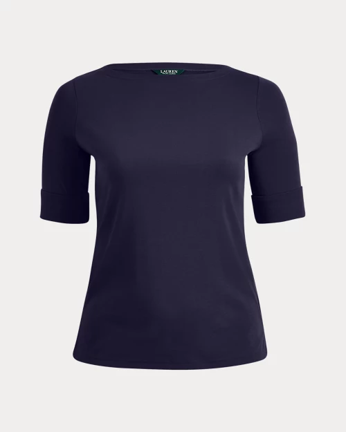 lauren ralph lauren Top de cuello barco de algodón para mujer | Ralph Lauren® ES Los más vendidos