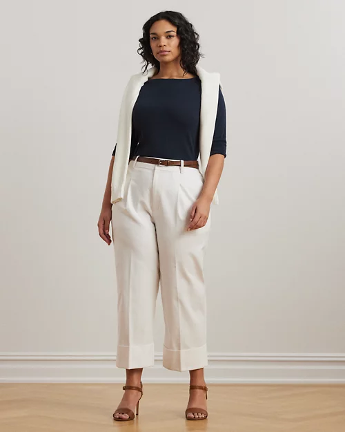 lauren ralph lauren Top de cuello barco de algodón para mujer | Ralph Lauren® ES Los más vendidos