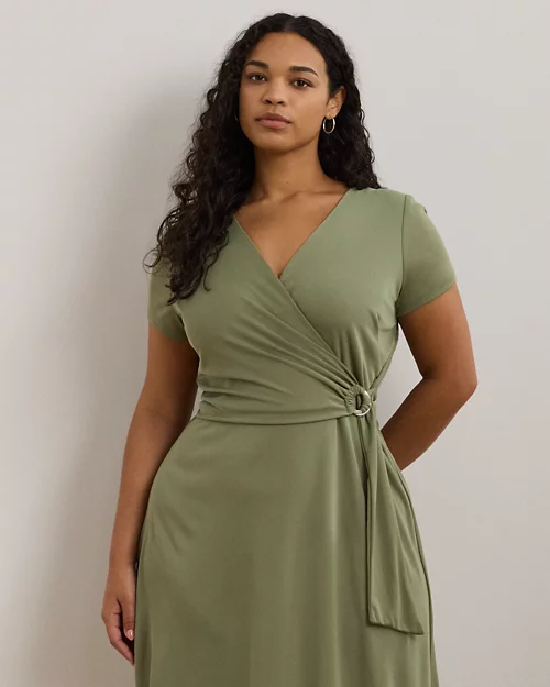 lauren ralph lauren Vestido cruzado de punto jersey para mujer | Ralph Lauren® ES Liquidación
