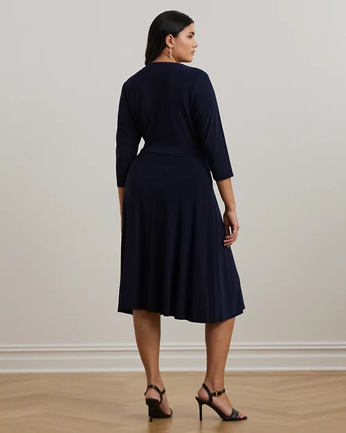 lauren ralph lauren Vestido cruzado de punto jersey para mujer | Ralph Lauren® ES Mejor oferta