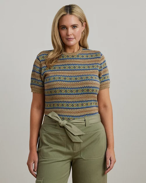 lauren ralph lauren Jersey Fair Isle de manga corta para mujer | Ralph Lauren® ES