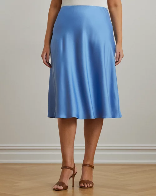 lauren ralph lauren Falda midi de charmeuse de raso para mujer | Ralph Lauren® ES Envío gratis