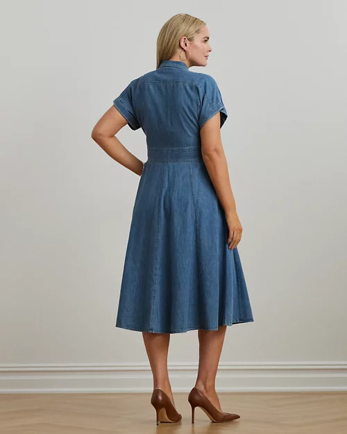 lauren ralph lauren Vestido camisero de denim con trabillas para mujer | Ralph Lauren® ES Oferta especial