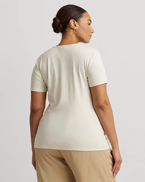 lauren ralph lauren Camiseta de algodón elástico para mujer | Ralph Lauren® ES Últimos 3 días