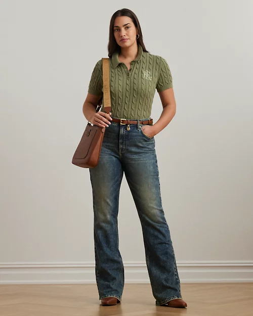 lauren ralph lauren Jersey tipo polo de algodón para mujer | Ralph Lauren® ES COMPRAR AHORA