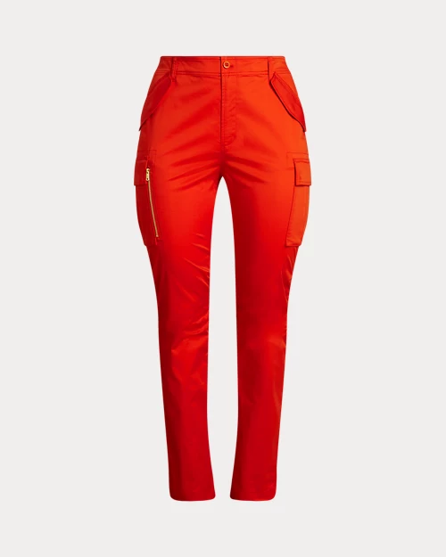 lauren ralph lauren Pantalón cargo de satén de algodón para mujer | Ralph Lauren® ES Últimos 2 días