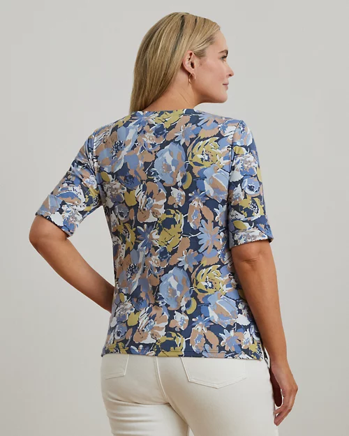lauren ralph lauren Camiseta de algodón elástico estampada para mujer | Ralph Lauren® ES Último día