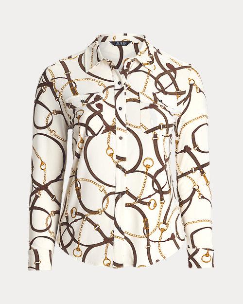 lauren ralph lauren Camisa Slim Fit de punto estampada para mujer | Ralph Lauren® ES Precio de fábrica
