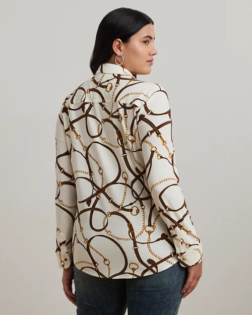 lauren ralph lauren Camisa Slim Fit de punto estampada para mujer | Ralph Lauren® ES Precio de fábrica