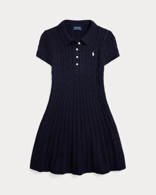 lauren ralph lauren Vestido tipo polo de punto de algodón para niña | Ralph Lauren® ES Envío internacional gratuito