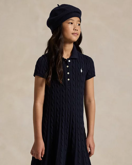 lauren ralph lauren Vestido tipo polo de punto de algodón para niña | Ralph Lauren® ES Envío internacional gratuito