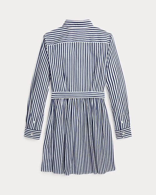 lauren ralph lauren Vestido camisero de popelina de algodón para niña | Ralph Lauren® ES En oferta