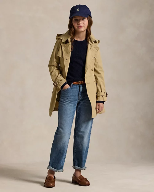 lauren ralph lauren Gabardina con capucha para niña | Ralph Lauren® ES Libre de impuestos