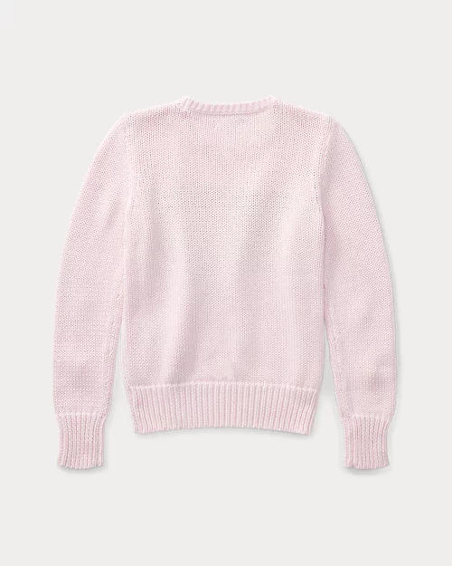 lauren ralph lauren Jersey de algodón y cuello redondo con la bandera para niña | Ralph Lauren® ES Precio ultrabajo