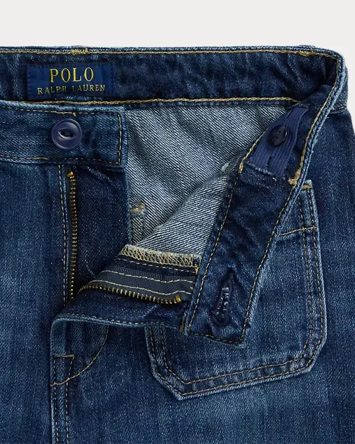 lauren ralph lauren Jeans de pernera ancha con logotipo para niña | Ralph Lauren® ES Rebajas