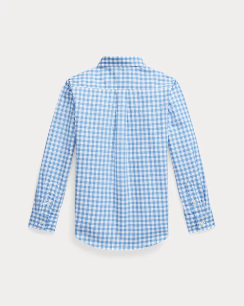 lauren ralph lauren Camisa de popelina de algodón de cuadros para niño | Ralph Lauren® ES En oferta