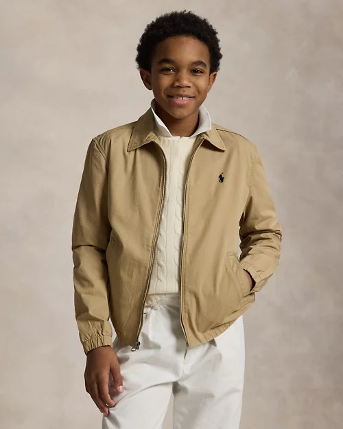 lauren ralph lauren Chaqueta Bayport de popelina de algodón para niño | Ralph Lauren® ES