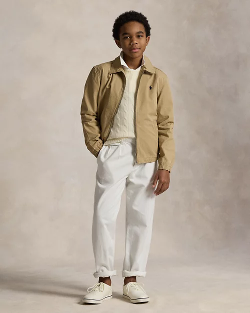 lauren ralph lauren Chaqueta Bayport de popelina de algodón para niño | Ralph Lauren® ES Rebajas de fábrica