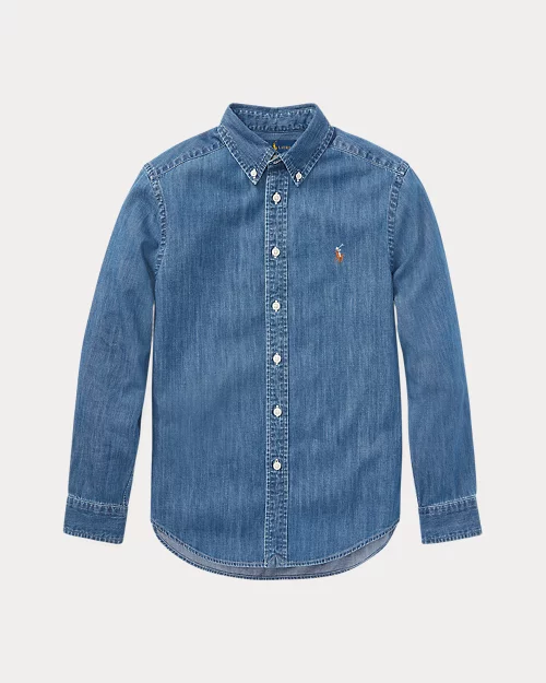 lauren ralph lauren Camisa de cambray de algodón para niño | Ralph Lauren® ES Solo queda un día