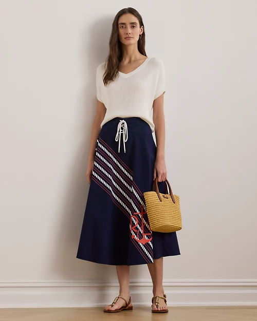 lauren ralph lauren Jersey de manga corta acanalado para mujer | Ralph Lauren® ES Precios de Black Friday