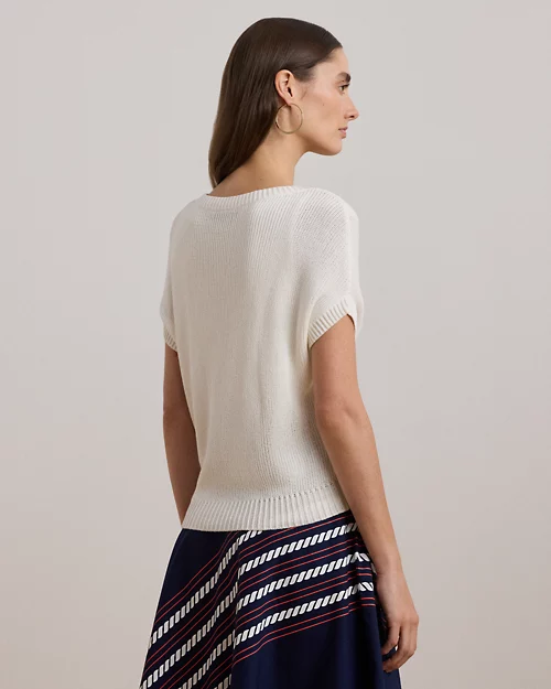 lauren ralph lauren Jersey de manga corta acanalado para mujer | Ralph Lauren® ES Precios de Black Friday