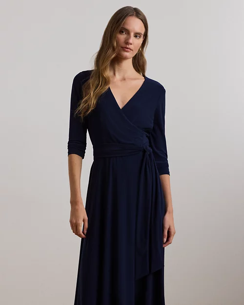 lauren ralph lauren Vestido cruzado de punto jersey para mujer | Ralph Lauren® ES Oferta exclusiva