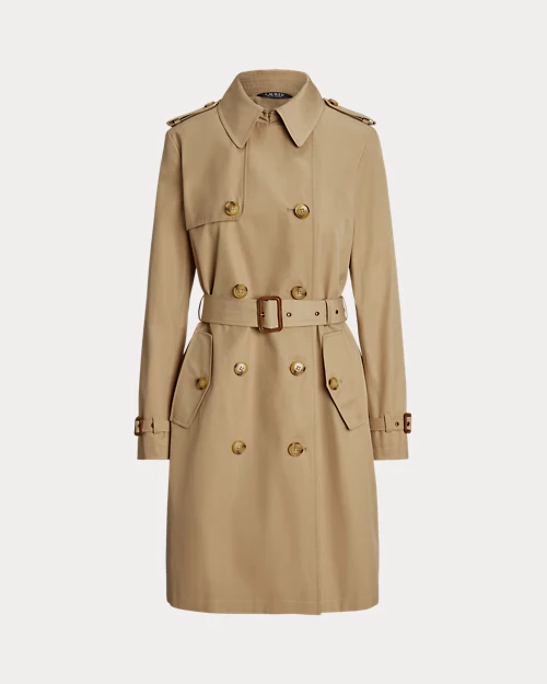 lauren ralph lauren Gabardina cruzada de mezcla de algodón para mujer | Ralph Lauren® ES Última moda