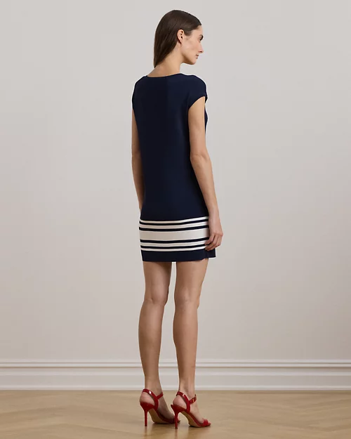 lauren ralph lauren Vestido de punto con manga de casquillo para mujer | Ralph Lauren® ES Descuento por venta flash
