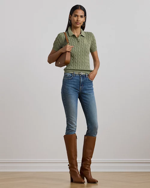 lauren ralph lauren Jersey tipo polo de algodón para mujer | Ralph Lauren® ES Precio ultrabajo