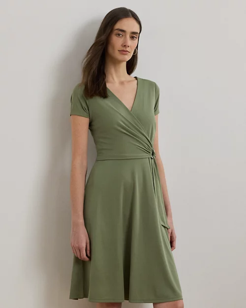 lauren ralph lauren Vestido cruzado de punto jersey para mujer | Ralph Lauren® ES Rebajas