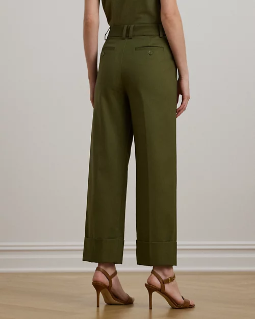 lauren ralph lauren Pantalón tobillero de algodón elástico para mujer | Ralph Lauren® ES Ofertas