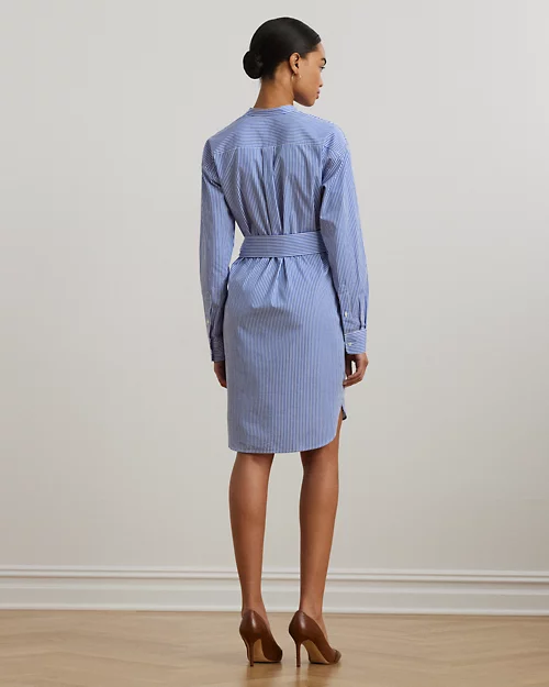 lauren ralph lauren Vestido camisero de paño con cinturón para mujer | Ralph Lauren® ES En oferta