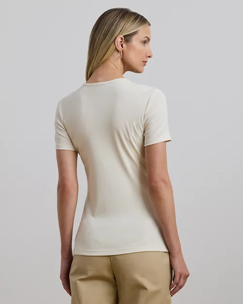 lauren ralph lauren Camiseta de algodón elástico para mujer | Ralph Lauren® ES Gran oferta