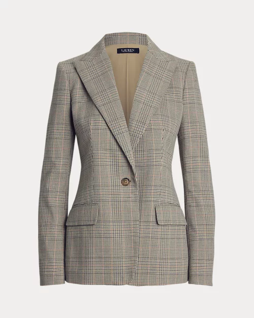 lauren ralph lauren Blazer de sarga y algodón con cuadros para mujer | Ralph Lauren® ES Rebajas baratas
