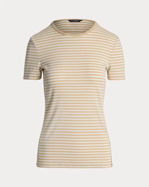 lauren ralph lauren Camiseta de algodón elástico con rayas para mujer | Ralph Lauren® ES Rebajas de fábrica