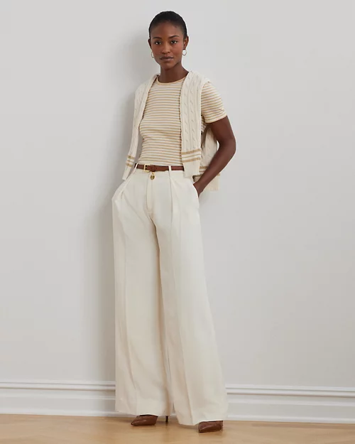 lauren ralph lauren Camiseta de algodón elástico con rayas para mujer | Ralph Lauren® ES Rebajas de fábrica