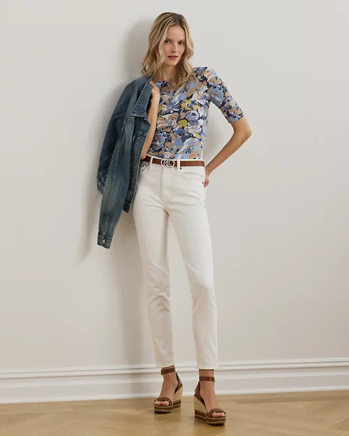lauren ralph lauren Camiseta de algodón elástico estampada para mujer | Ralph Lauren® ES Los más vendidos
