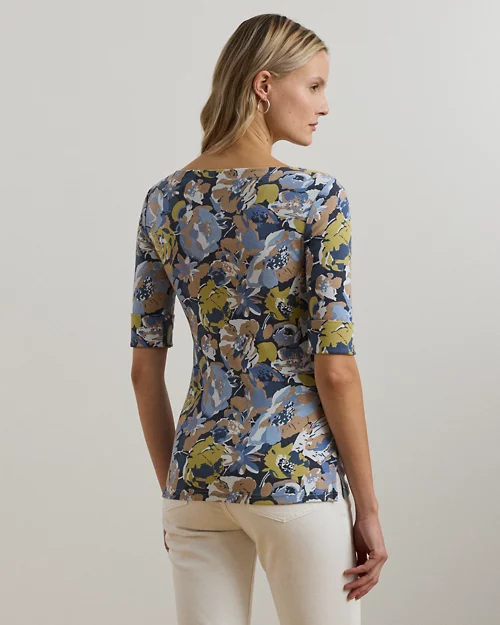 lauren ralph lauren Camiseta de algodón elástico estampada para mujer | Ralph Lauren® ES Los más vendidos
