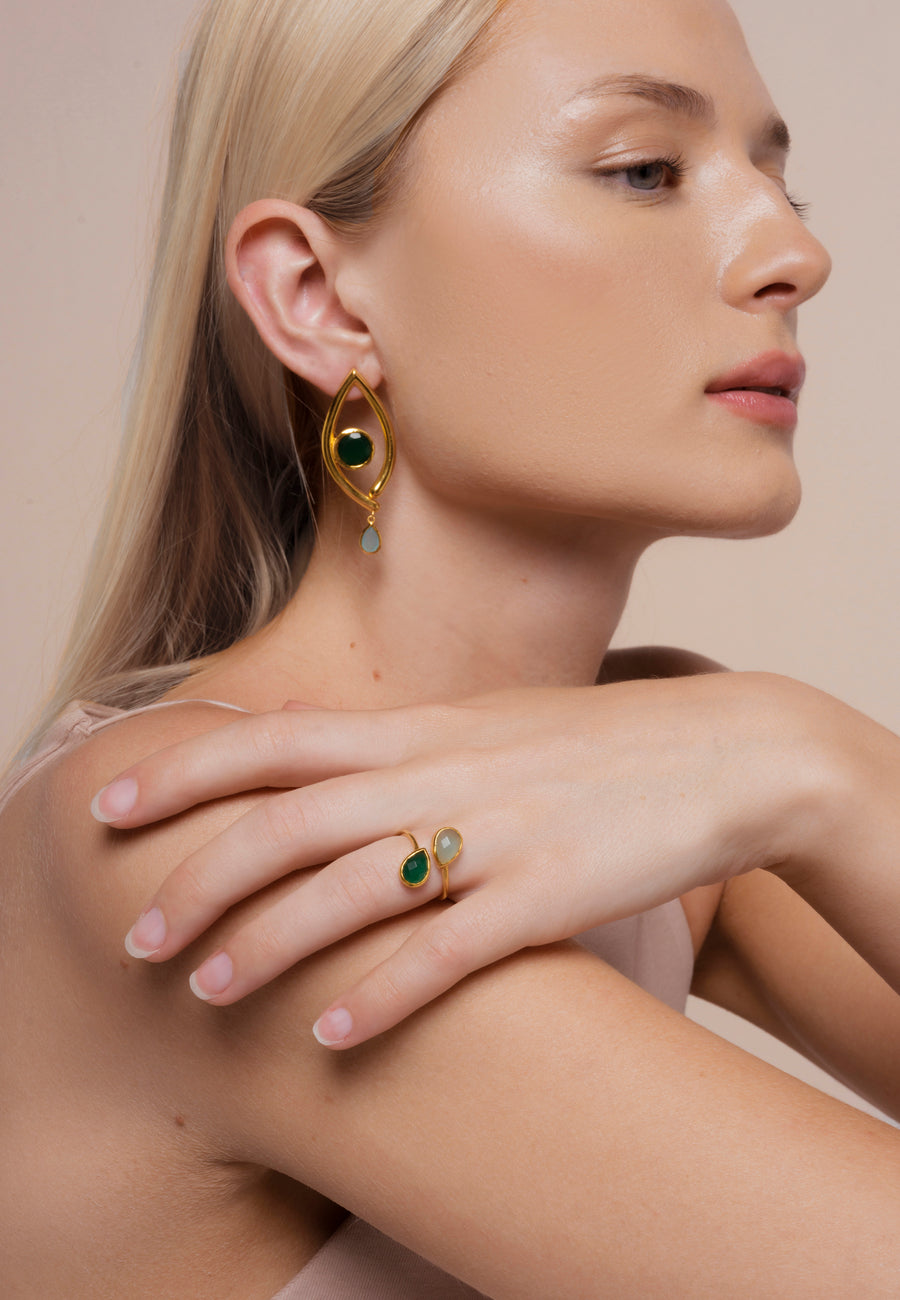 lavani Pendientes Intuition Verde Último día