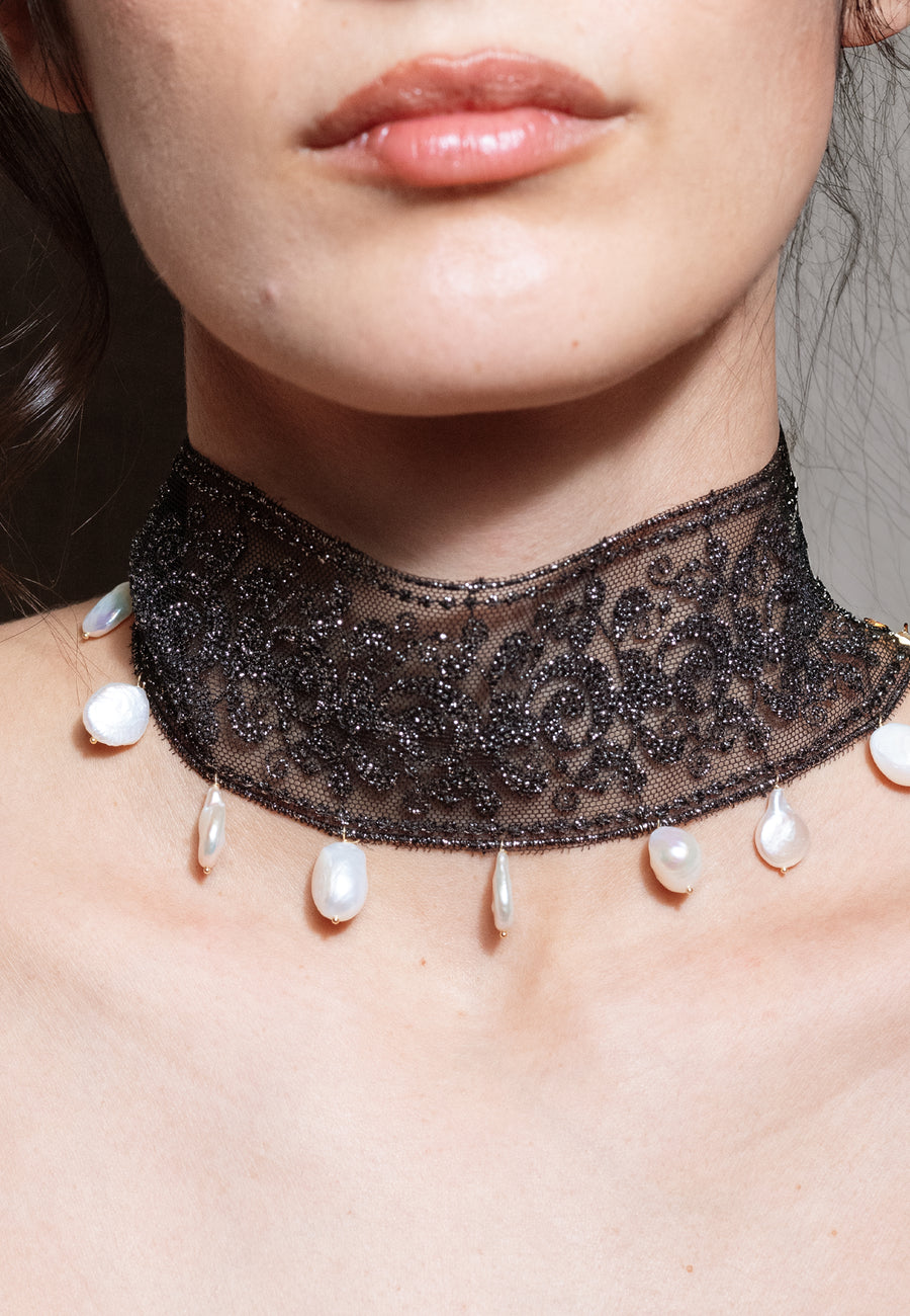 lavani Choker Elva Negro Descuento