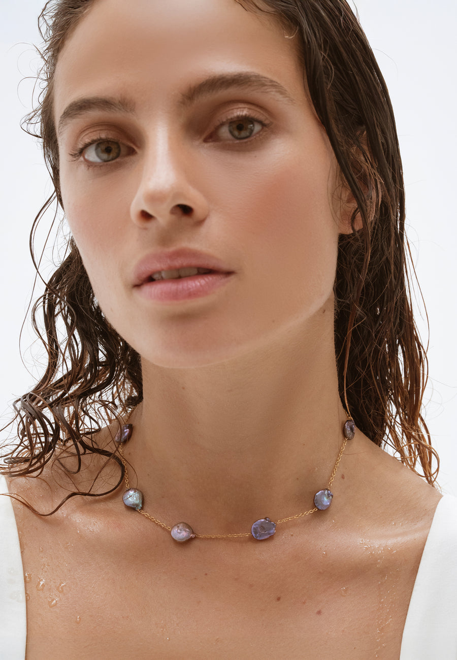 lavani Choker Perla Gris Siena Rebajas top