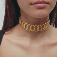 lavani Choker Dorado Rígido Rinaldi Precio de fábrica