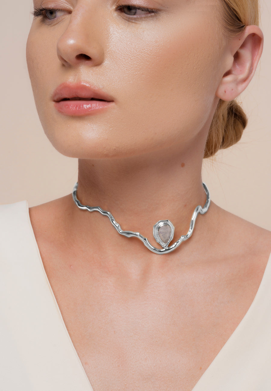 lavani Choker Gratitude Plata Oferta especial de fábrica
