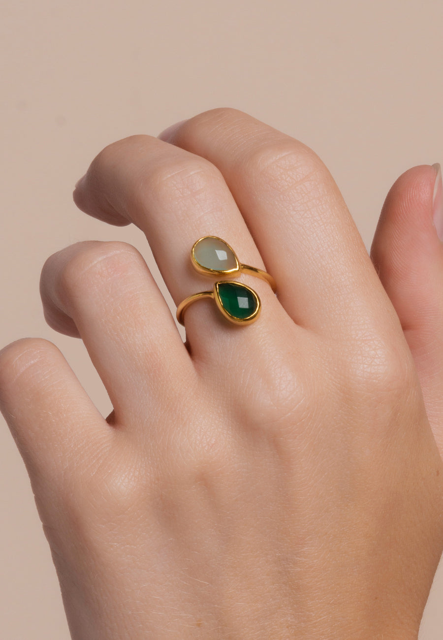 lavani Anillo Aura Verde y Agua Rebajas