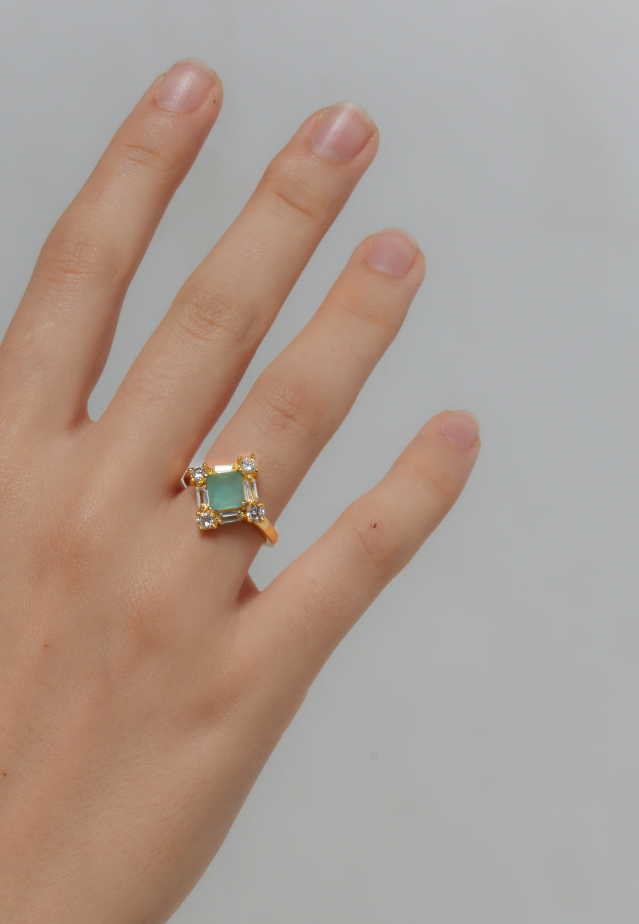 lavani Anillo Polaris Aguamarina Envío gratis