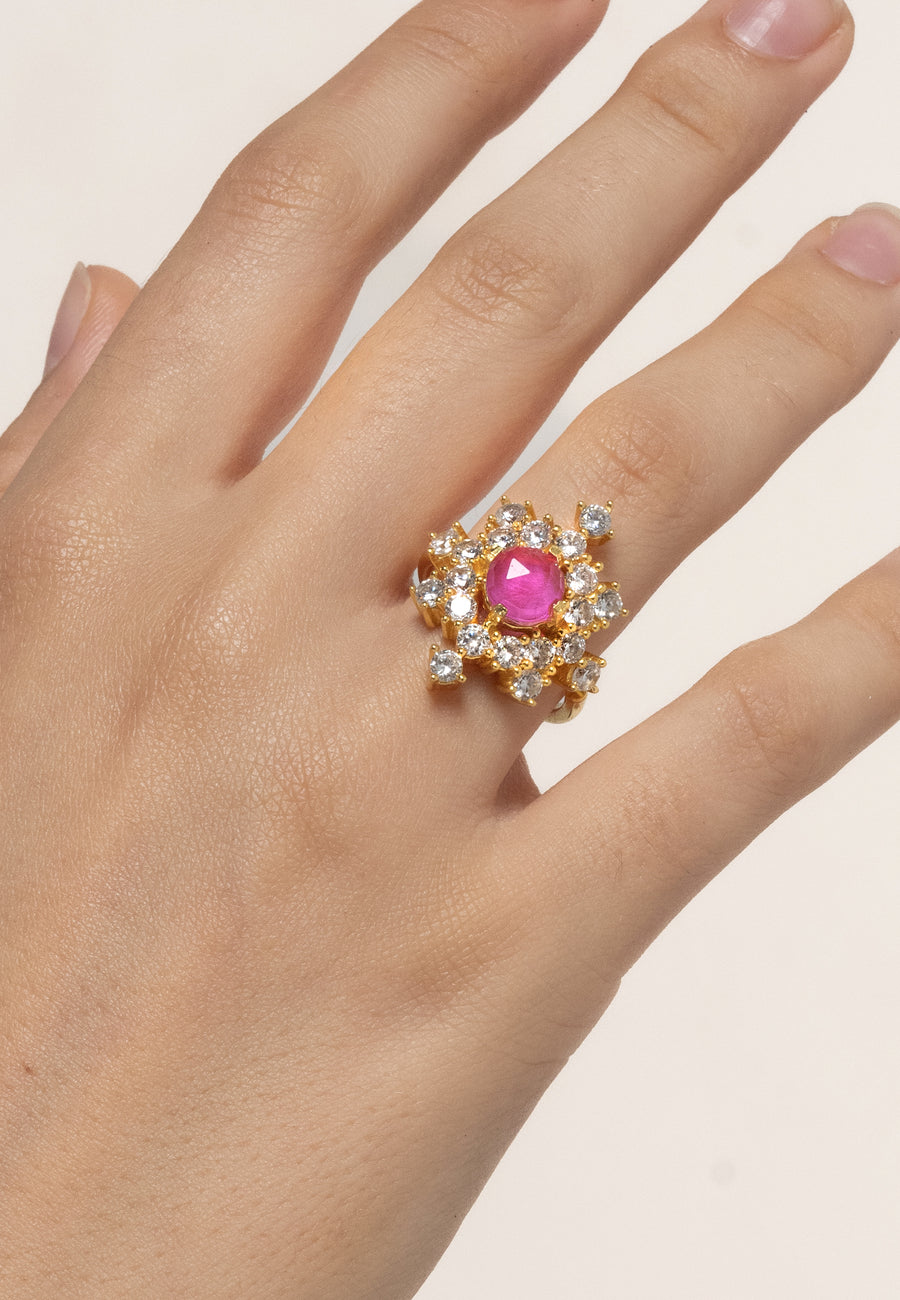 lavani Anillo Altaira Fucsia Oferta especial